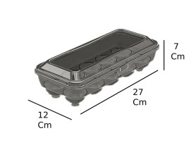 Huevera organizadora con tapa 10 huevos 